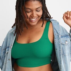 Aerie Holiday Best Lace Waffle Longline Bralette